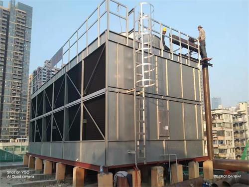 玻璃钢冷却塔钢结构和空气换热功能(高温型玻璃钢冷却塔价格)